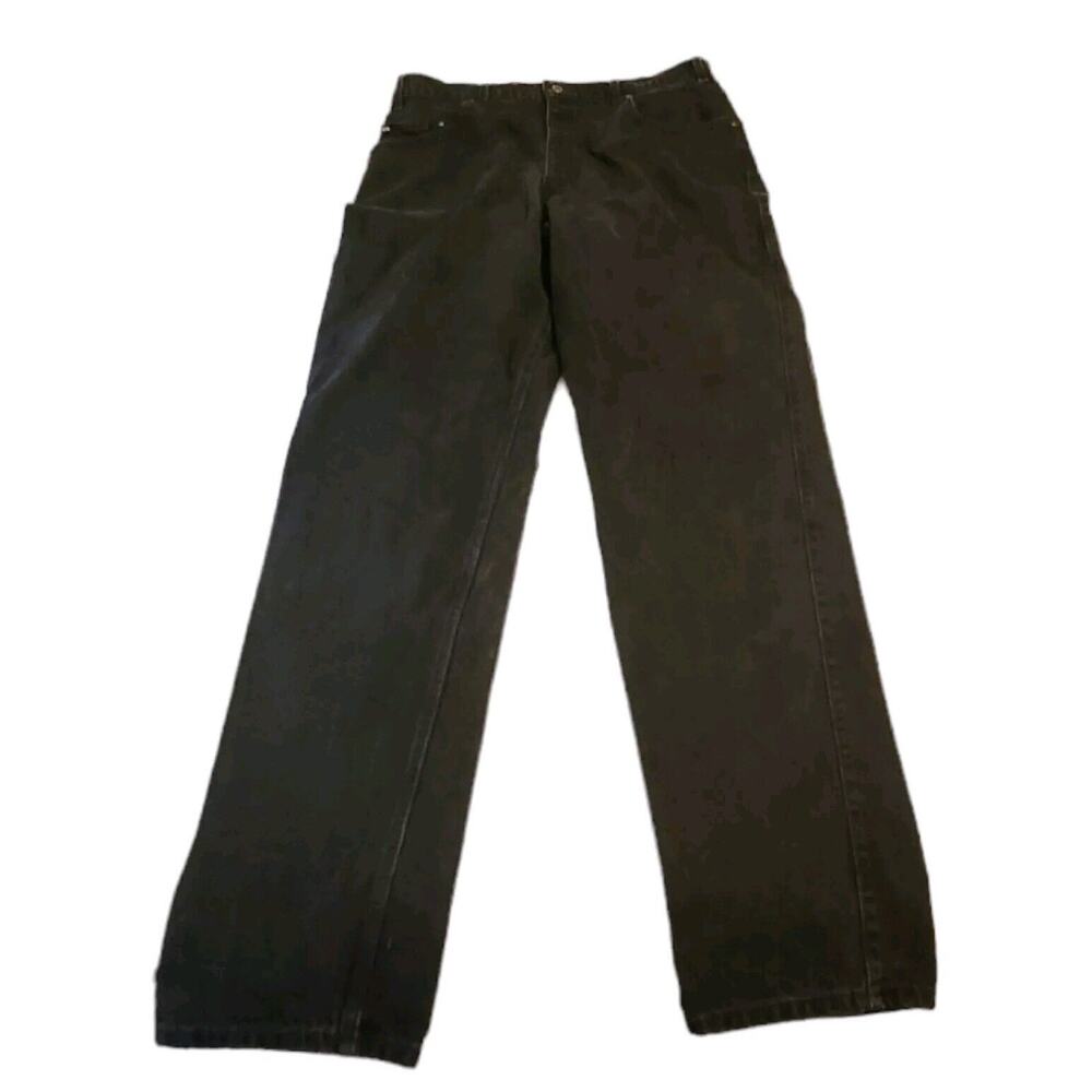 Vintage Levis 545 Men's Jeans Size 38x36 Black Denim Loose Fit Light Fade W Flaw